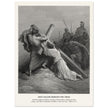 Gustave Dore The Bible engraving print . Jesus falling beneath the cross .