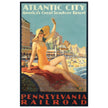Atlantic City vintage travel poster .