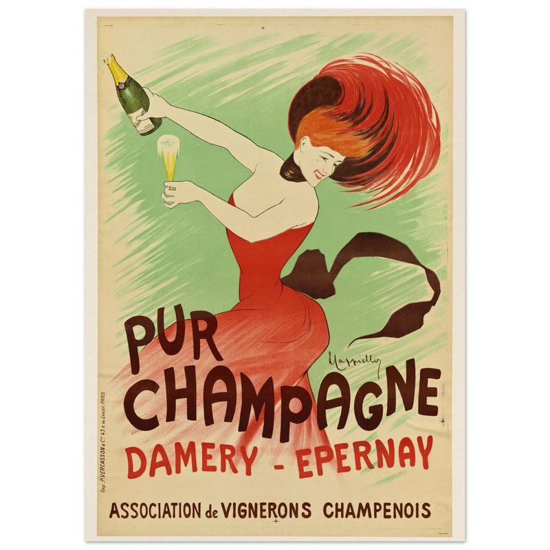 Pur Champagne Damery Epernay advertising vintage poster by Leonetto Cappiello.