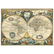 Ancient map of the world XVII Century Double Hemisphere globe map by Jacob Aertsz.