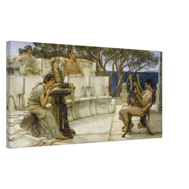 Sappho and Alcaeus painting by Lawrence Alma Tadema.