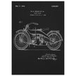 Vintage motorcycle patent by William S Harley founder of harley davidson.