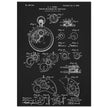 Winding Mechanism for Time Pieces, vintage clock patent .