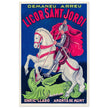 Saint George killing the dragon vintage liquor poster Enric Llado .