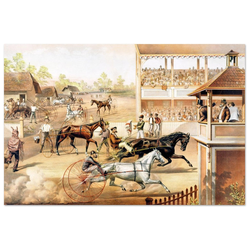 Harness racing .Ready for the Trot Bring up Your Horses by Nathaniel Currier.