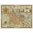 Vintage map of Amsterdam The Netherlands.