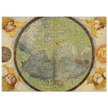 Vintage nautical world map poster reproduction by Lopo Homem 1519