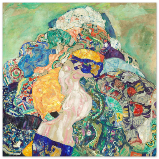 Gustav Klimt Baby cradle painting.