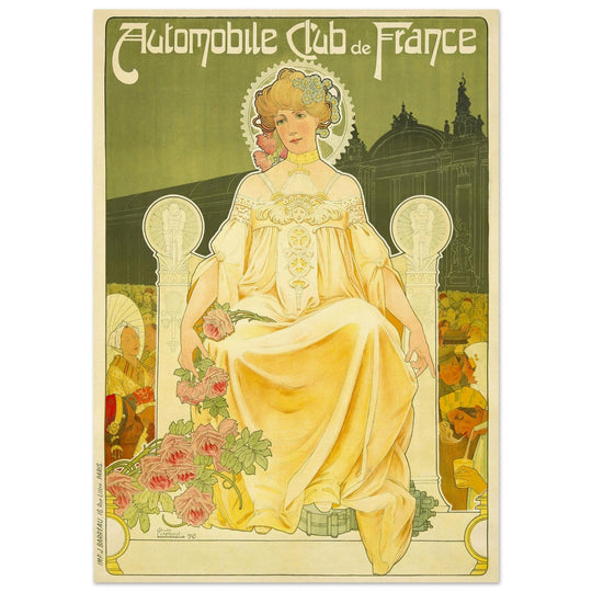 Automobile Club de France vintage art poster  1903 by Privat Livemont.