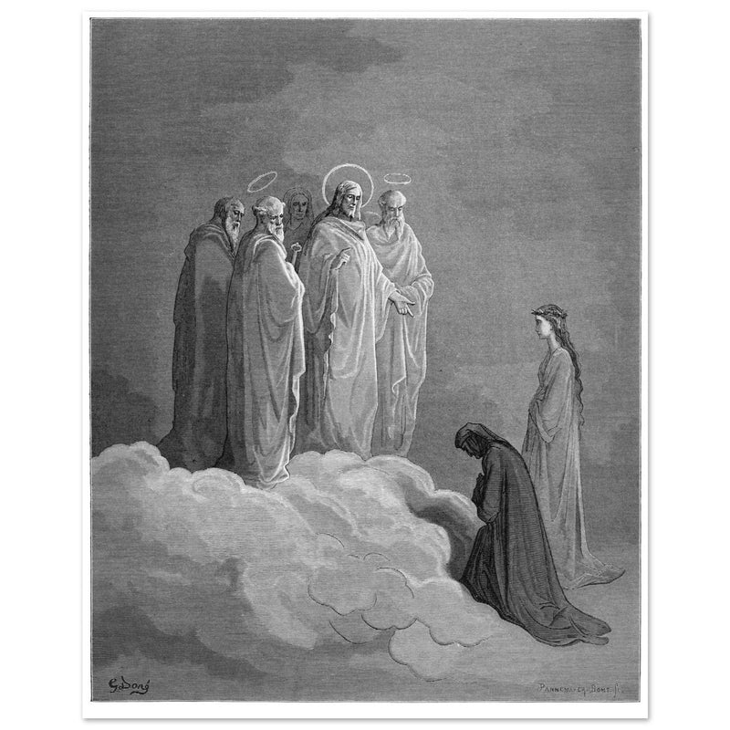 The Divine Comedy by Gustave Dore illustration. Paradise. The Heaven of the fixed stars.