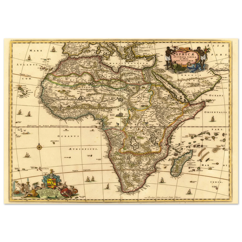 Africa ancient map print by Nicolaes Visscher