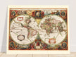 Ancient old world map by Hendrik Hondius