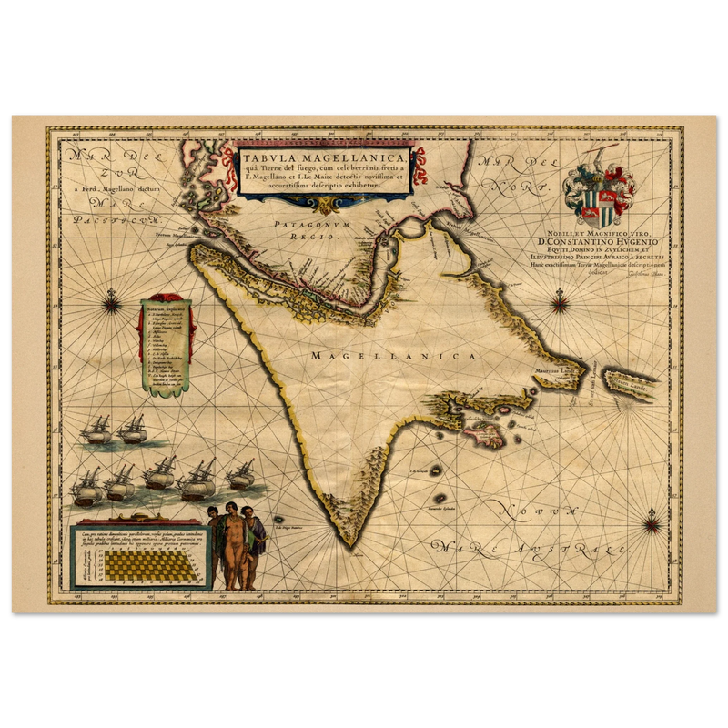 A Chart of Magellan by the Route of Tierra del Fuego by Willem Janszoon Blaeu