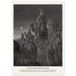 Gustave Dore The Bible engraving print . The Wise men guided by the star illustration.