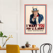 I want you for us army poster. World War I recruiting propaganda.