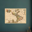 Ancient map print of America by Visher.