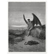 Gustave Dore Paradise Lost engraving . Satan and the serpent.