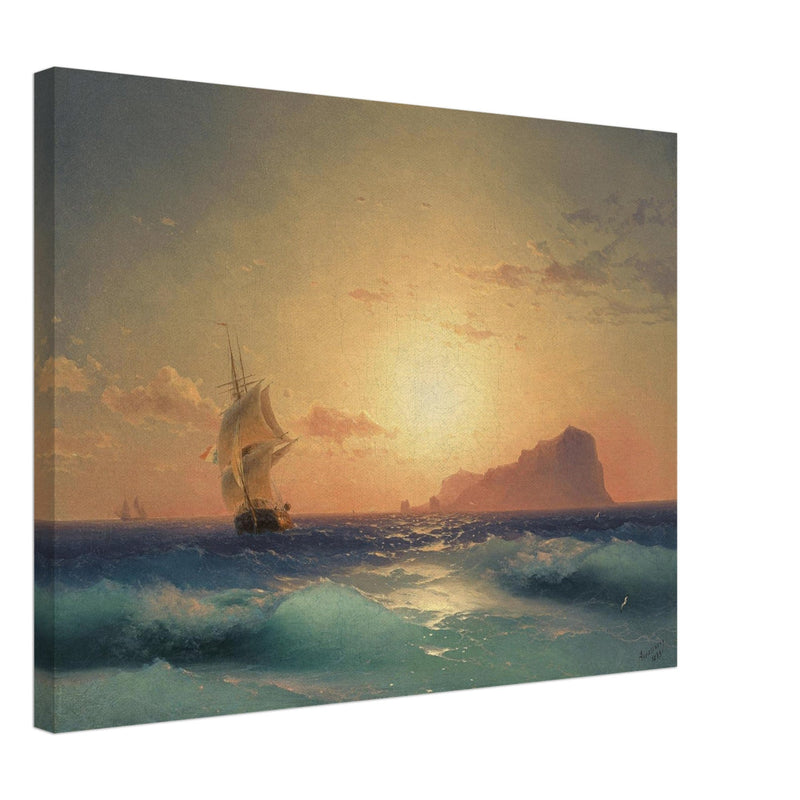 Ivan Aivazovsky  painting Sunset over Ischia