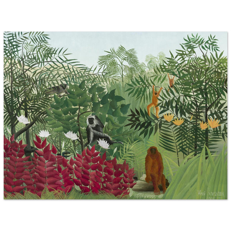 Henri Rousseau Tropical Forest with Monkeys  fine ar print