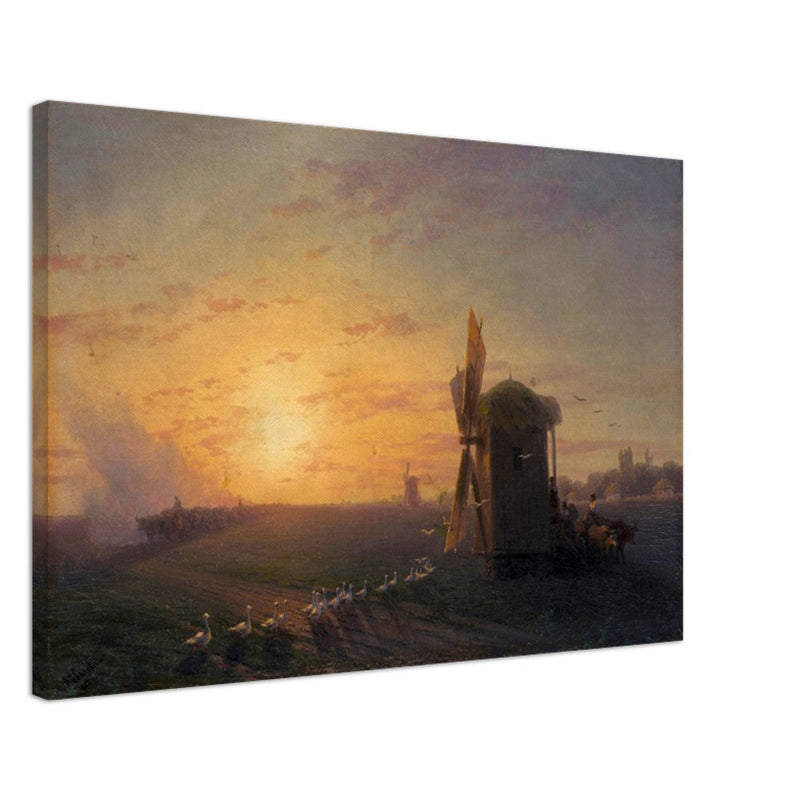 Steppe at sunset by Ivan Aivazovsky.