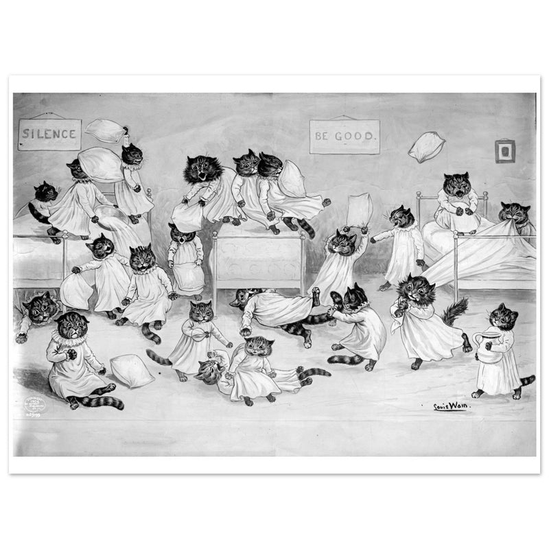Cats in the dormitory by Louis Wain