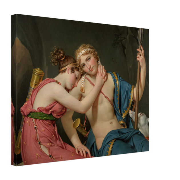 Canvas The Farewell of Telemachus and Eucharis by Jacques Louis David 1818. Greek Mythology  canvas