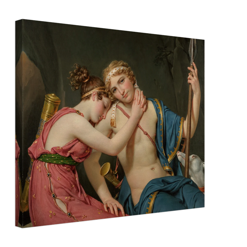 Canvas The Farewell of Telemachus and Eucharis by Jacques Louis David 1818. Greek Mythology  canvas