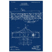 Flying machine patent 1906 by the Wright brothers. Vintage airplane.
