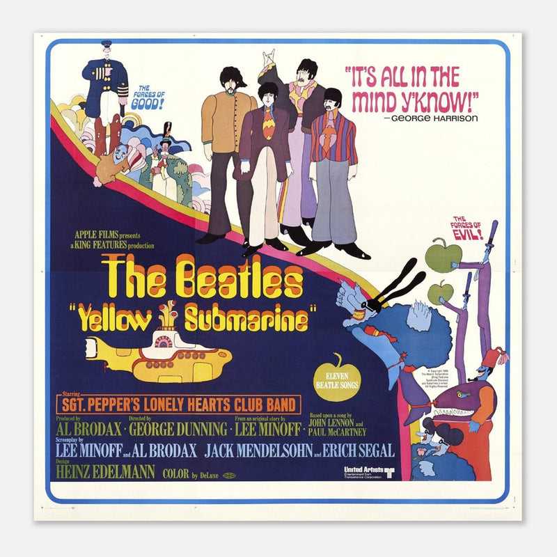 The Beatles Yellow Submarine movie poster.