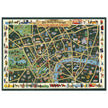 The Daily Telegraph Picture Map of London vintage poster .