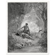 Gustave Dore Paradise Lost engraving . Adam and Eve in Eden.