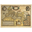 Old map of the Roman empire . Poster vintage reproduction of a map of 1579.