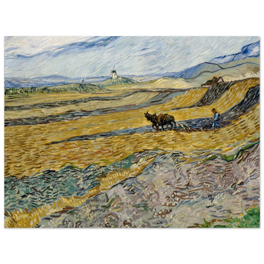 Enclosed Field with Ploughman by Vincent Van Gogh