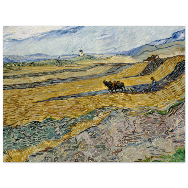 Enclosed Field with Ploughman by Vincent Van Gogh