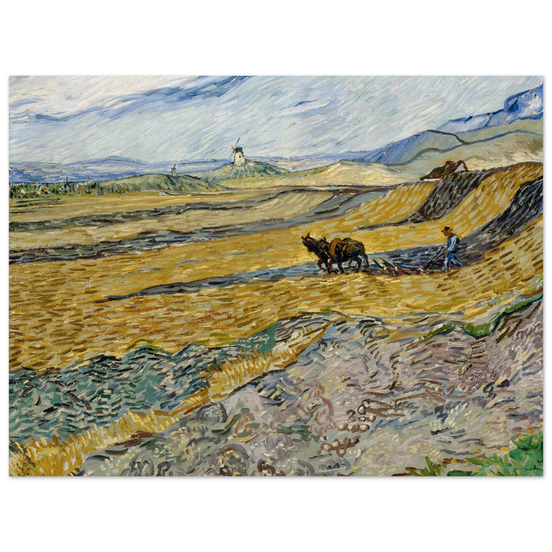 Enclosed Field with Ploughman by Vincent Van Gogh