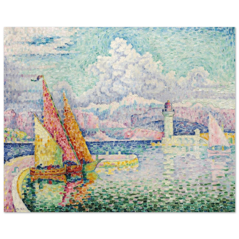 Paul Signac Le Musior (Port d'Antibes) Pierhead painting