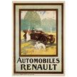 Automobiles Renault vintage advertising print . Created in 1910.