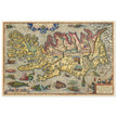 Ancient historical map of Iceland by  Abraham Ortelius.