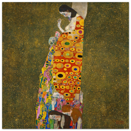 Gustav Klimt Hope II pregnant woman painting.