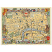 Children map of London vintage print 1938 by Leslie George Bullock