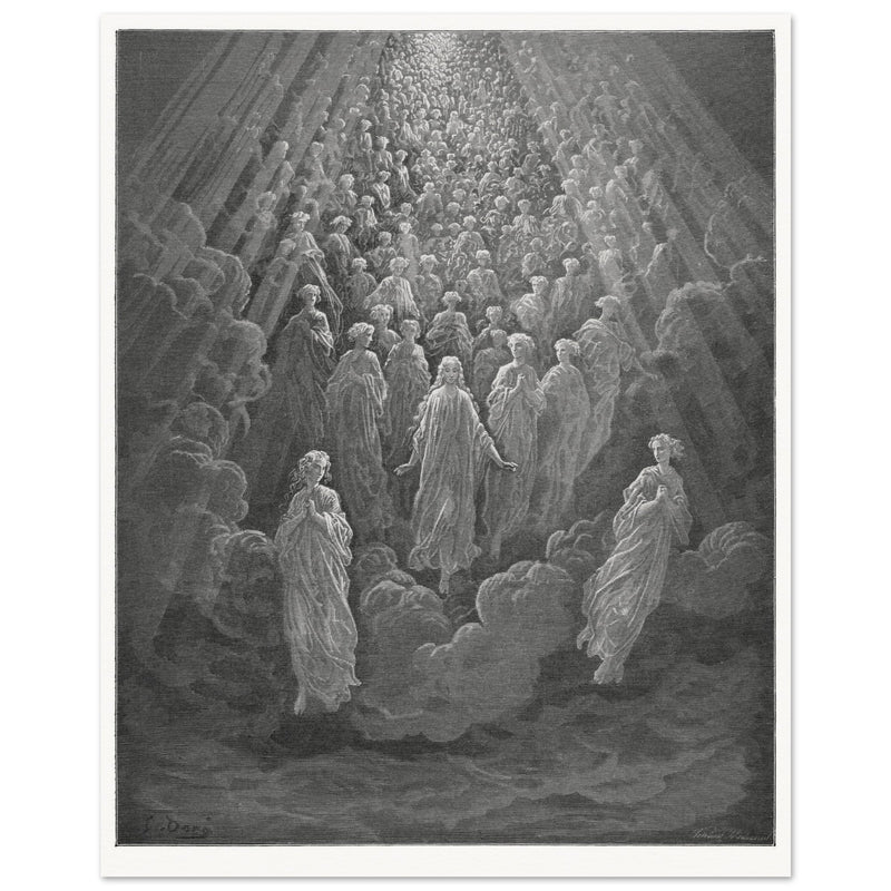 Gustave Dore illustration for The Divine Comedy by Dante Alighieri. Mercury Paradise.