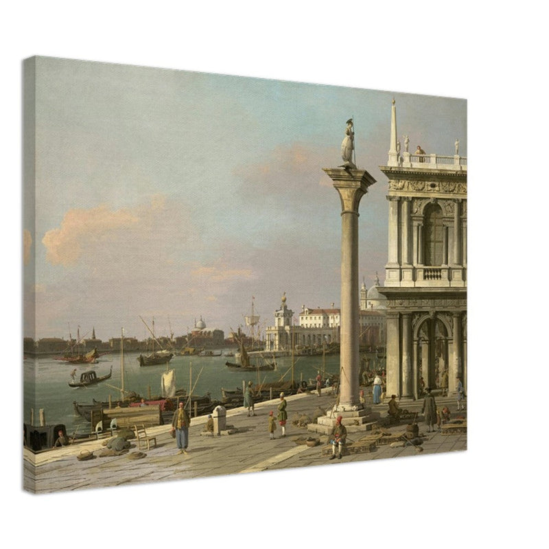 Canaletto antique painting in Venice Italy. Bacino di S. Marco.