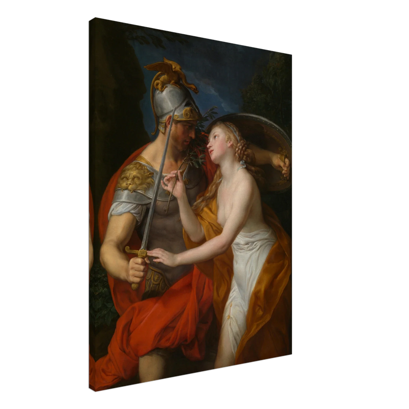 Canvas Allegory of Peace and War by Pompeo Girolamo Batoni 1776. Greek Roman mythology