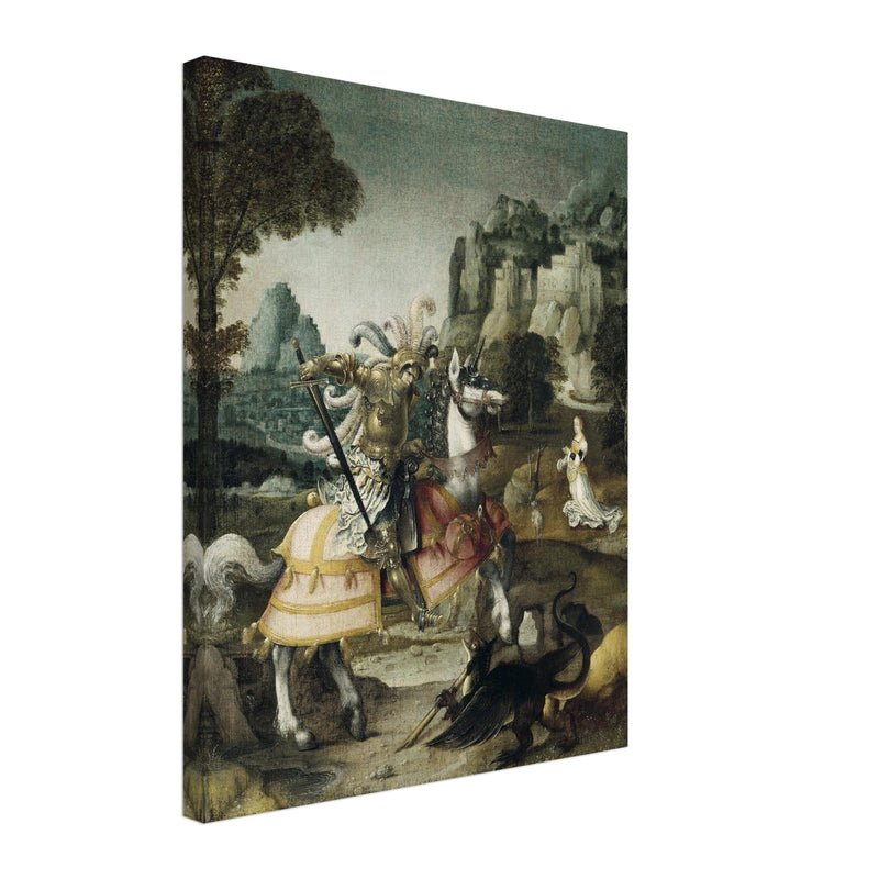 Saint George and the Dragon painting by Antwerp School, XVI Century
