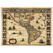 America antique map by Willem Janszoon.