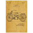 Vintage motorcycle patent by William S Harley founder of harley davidson.