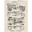 Motor Vehicle patent. Vintage car illustration.