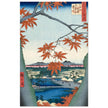 Maple Trees at Mama, Tekona Shrine and Tsugi Bridge by Utagawa Hiroshige