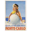 Louis Icart Monte Carlo vintage promotional poster . Historic