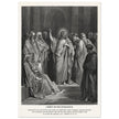 Gustave Dore The Bible engraving print . Christ in the synagogue illustration .